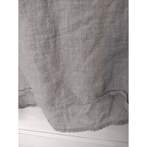 Zara Basic Gray  Taupe Embroidered Smocked Boho Blouse Bell Sleeve Style Sz Sm - Picture 9 of 10